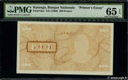 500 Francs Épreuve KATANGA  1960 P.09pe UNC