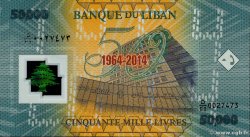 50000 Livres Commémoratif LEBANON  2014 P.097 UNC