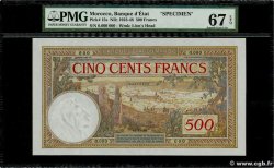 500 Francs Spécimen MOROCCO  1923 P.15s UNC