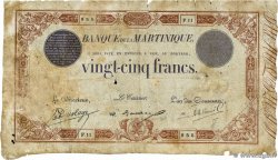 25 Francs MARTINIQUE  1922 P.07b q.B
