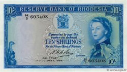 10 shillings RHODESIA  1964 P.24a q.FDC