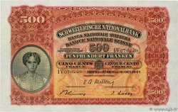 500 Francs SWITZERLAND  1947 P.36f XF