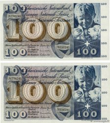 100 Francs Consécutifs SUISSE  1971 P.49m q.FDC