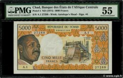 5000 Francs CHAD  1973 P.04 AU