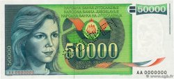 50000 Dinara Spécimen YUGOSLAVIA  1988 P.096s q.FDC
