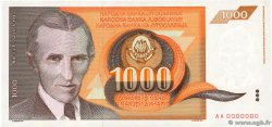 1000 Dinara Spécimen YUGOSLAVIA  1990 P.107s UNC-