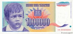 1000000 Dinara Spécimen YUGOSLAVIA  1993 P.120s UNC-