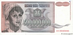 500000000 Dinara Spécimen JUGOSLAWIEN  1993 P.125s fST+