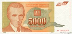 5000 Dinara Spécimen YUGOSLAVIA  1993 P.128s UNC
