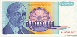 5000000000 Dinara Spécimen YUGOSLAVIA  1993 P.134s SC+
