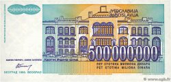 5000000000 Dinara Spécimen YUGOSLAVIA  1993 P.134s q.FDC