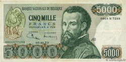 5000 Francs BELGIQUE  1973 P.137a TB