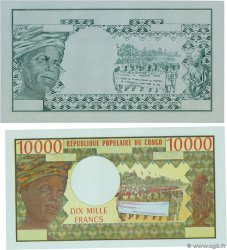 10000 Francs Épreuve Lot CONGO  1971 P.01p fST