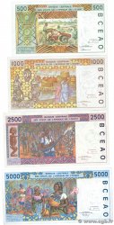 500 au 5000 Francs Lot ESTADOS DEL OESTE AFRICANO  1994 P.710Kg, P.711Ki, P.712Kc et P.713Kc SC+