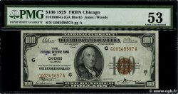 100 Dollars UNITED STATES OF AMERICA Chicago 1929 P.399 XF+