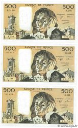 500 Francs PASCAL Consécutifs FRANCIA  1989 F.71.41 q.FDC