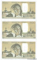 500 Francs PASCAL Consécutifs FRANCIA  1989 F.71.41 SC+
