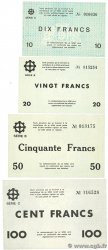 10 à 100 Francs Lot FRANCE regionalismo y varios Mulhouse 1940 BU.50 à 53 SC+