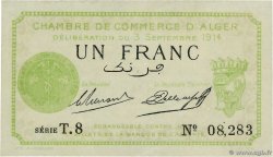 1 Franc FRANCE Regionalismus und verschiedenen Alger 1914 JP.137.03 VZ+
