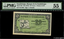 25 Francs GUADELOUPE  1942 P.22b fST