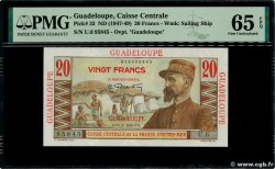 20 Francs Émile Gentil GUADELOUPE  1946 P.33 UNC
