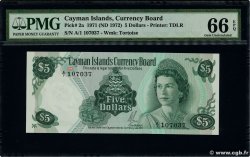 5 Dollars ISOLE CAYMAN  1972 P.02a FDC