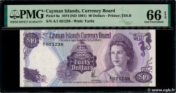 40 Dollars CAYMANS ISLANDS  1981 P.09a UNC