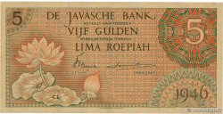 5 Gulden NETHERLANDS INDIES  1946 P.088 UNC-