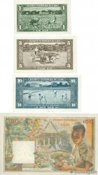 1, 5, 10 et 100 Kip Lot LAOS  1957 P.01b, P.02b, P.03a et P.06a AU