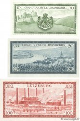10, 20 et 100 Francs Lot LUXEMBOURG  1955 P.48a, P.49a et P.50a pr.NEUF