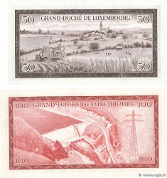 50 et 100 Francs Lot LUXEMBURGO  1961 P.51a et P.52a SC+