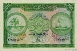 100 Rupees MALDIVES ISLANDS  1960 P.07b UNC