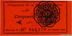 50 Centimes MAROCCO  1919 P.05c FDC