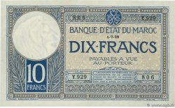 10 Francs MAROCCO  1928 P.11b SPL+