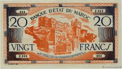 20 Francs MAROKKO  1943 P.39 fST+