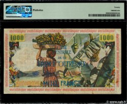 10 NF sur 1000 Francs pêcheur MARTINIQUE  1960 P.39 MB