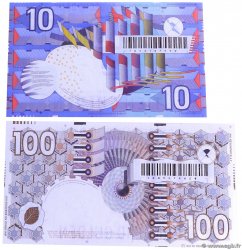 10 et 100 Gulden Lot NETHERLANDS  1989 P.099 et  P.101 UNC