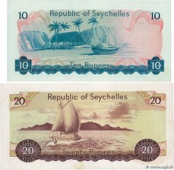 10 et 20 Rupees Lot SEYCHELLES  1976 P.19a et P.20a SPL