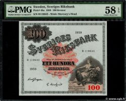 100 Kronor SWEDEN  1959 P.48a AU