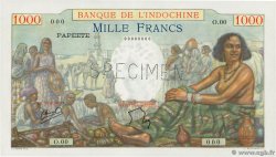 1000 Francs Spécimen TAHITI  1957 P.15bs NEUF
