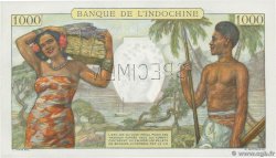 1000 Francs Spécimen TAHITI  1957 P.15bs FDC