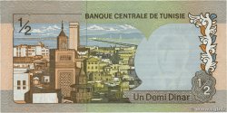 1/2 Dinar Petit numéro TUNISIA  1972 P.66a UNC-