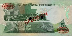 5 Dinars Spécimen TUNISIA  1972 P.68s UNC