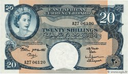 20 Shillings  AFRICA DI L EST BRITANNICA   1962 P.43b