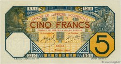 5 Francs DAKAR  FRENCH WEST AFRICA Dakar 1926 P.05Bc