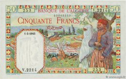 50 Francs  ALGERIA  1945 P.084 AU+