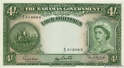 4 Shillings BAHAMAS  1953 P.13b ST