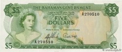 5 Dollars BAHAMAS  1965 P.20a UNC