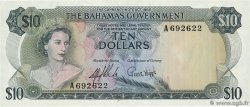 10 Dollars BAHAMAS  1965 P.22a q.FDC