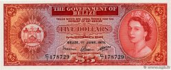 5 Dollars BELICE  1975 P.35a FDC